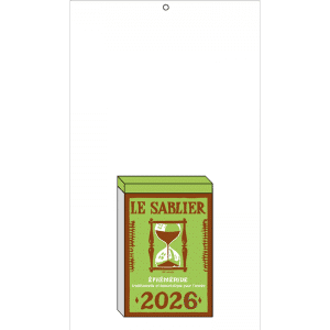 Bloc éphéméride Sablier 2026