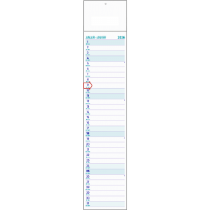 Calendrier languette Midi 2026