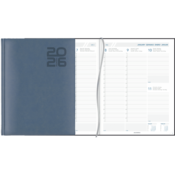 Agenda Plan-a-week 2026 Bleu