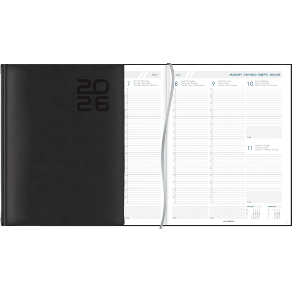 Agenda Plan-a-week 2026 noir