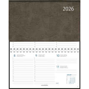 Agenda de poche Novoplan 2026 spirale Gris