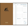 Agenda de poche Visuplan 2026 relié brun cacao