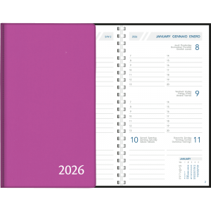 Agenda de poche Visuplan 2026 spirale violet