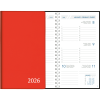 Agenda de poche Visuplan 2026 spirale rouge